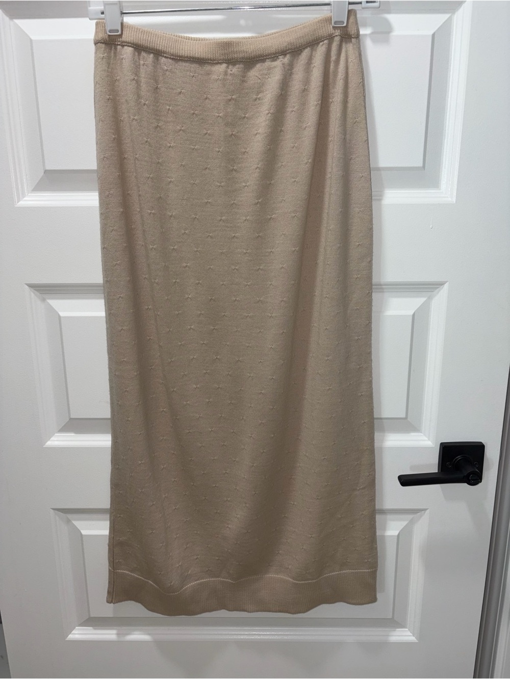 Perry Ellis Wool Knit Midi Skirt M